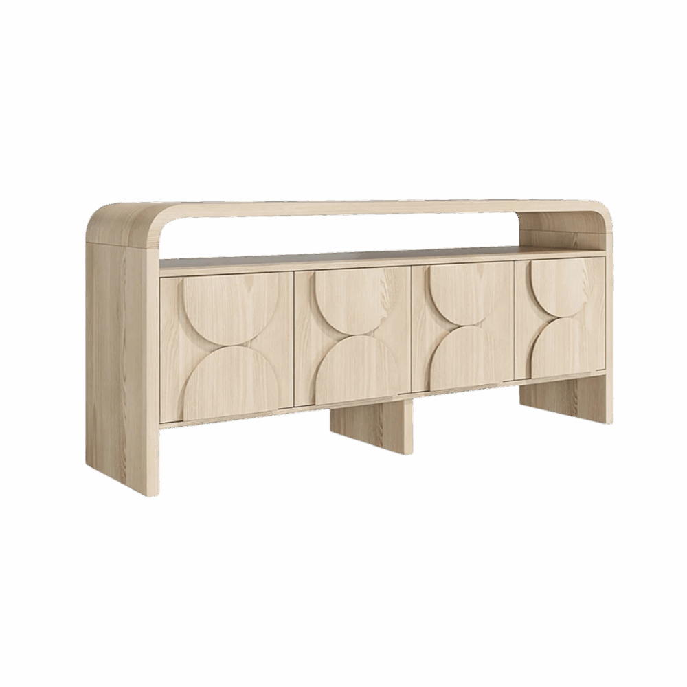 Tủ Console Gỗ Xoài 4 Cửa