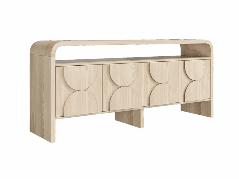 Tủ Console Gỗ Xoài 4 Cửa