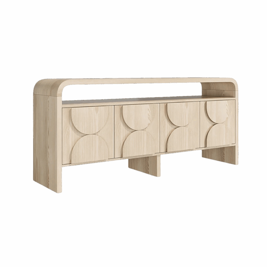 Tủ Console Gỗ Xoài 4 Cửa