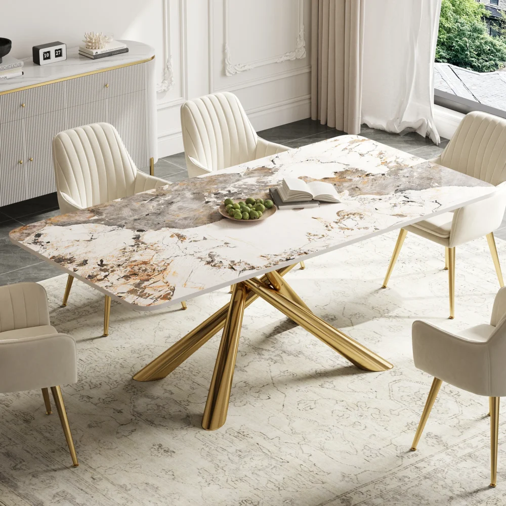 Bàn Ăn Lớn Mặt Đá Cao Cấp Italy Style - Hình ảnh 8