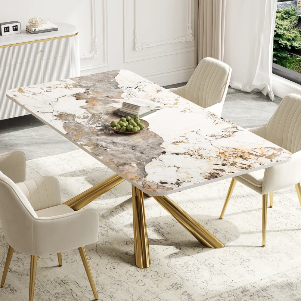 Bàn Ăn Lớn Mặt Đá Cao Cấp Italy Style - Hình ảnh 7