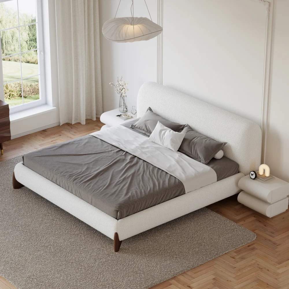Giường Gỗ Bọc Nỉ Bông Cao Cấp - Hình ảnh 10