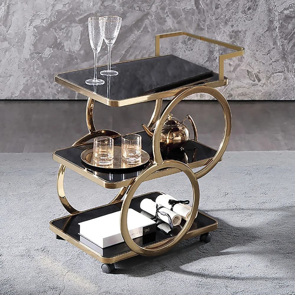 Xe Đẩy Thực Phẩm 3 Tầng Luxury Modern - Ảnh 4