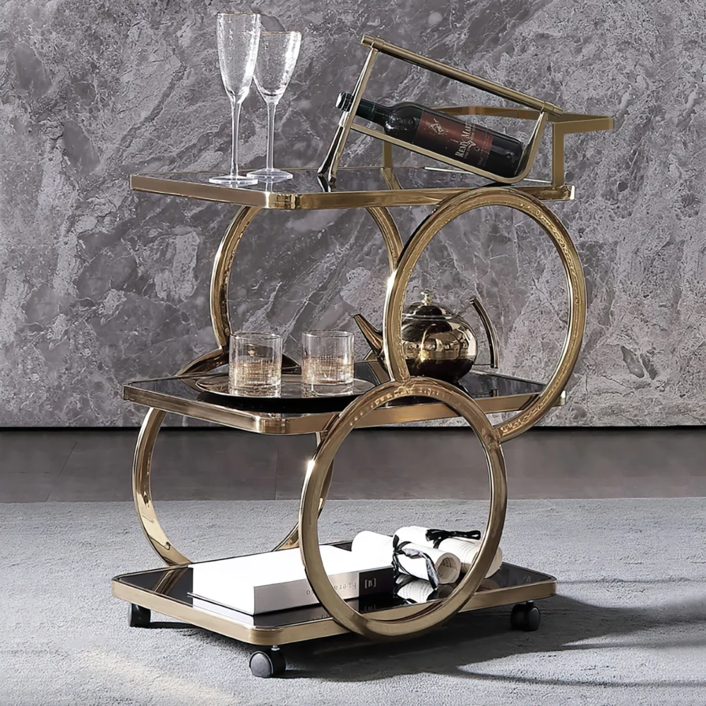 Xe Đẩy Thực Phẩm 3 Tầng Luxury Modern - Ảnh 3