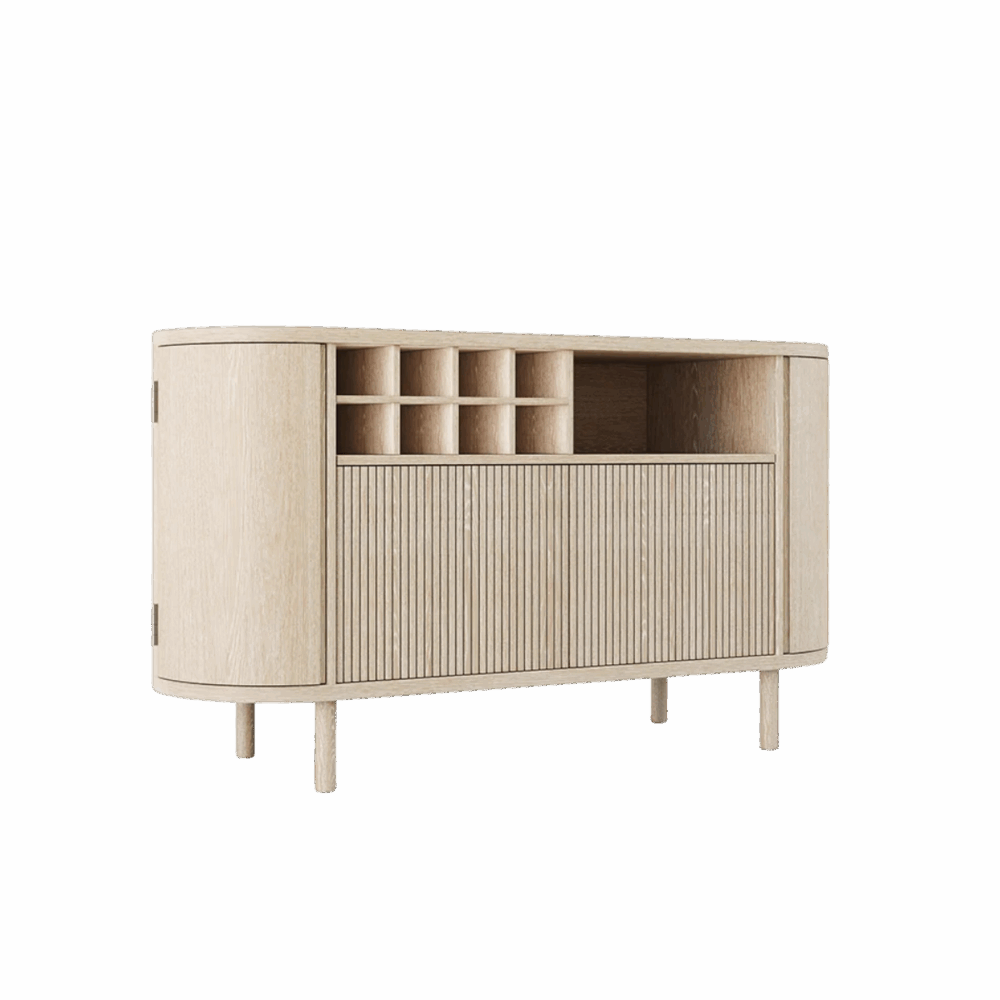 Tủ Console Gỗ Tự Nhiên Japandi Style