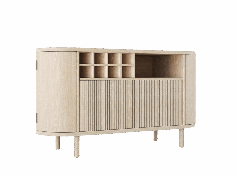 Tủ Console Gỗ Tự Nhiên Japandi Style