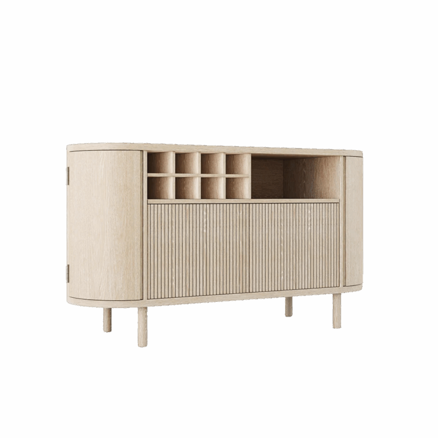 Tủ Console Gỗ Tự Nhiên Japandi Style