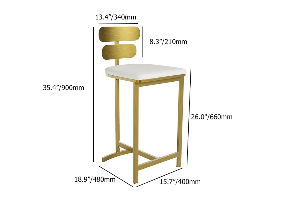 Ghế Bar Thân Kim Loại Da PU - Ảnh 4