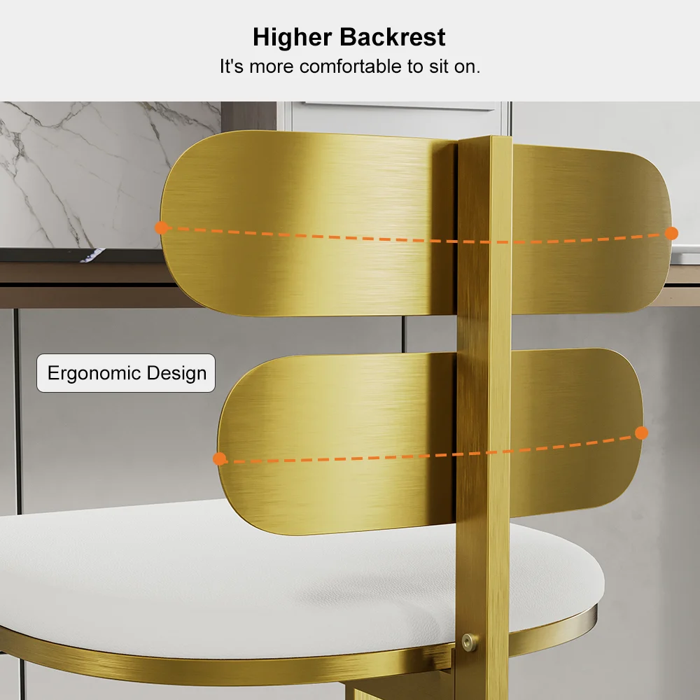Ghế Bar Thân Kim Loại Da PU - Ảnh 3