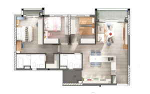 Thiết kế thi công nội thất căn hộ cao cấp Sadora 8